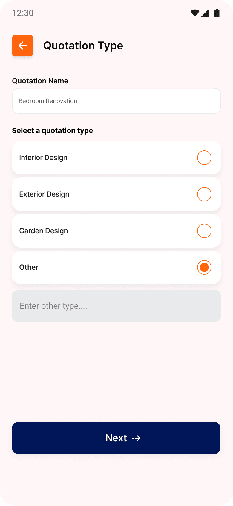Quotation type